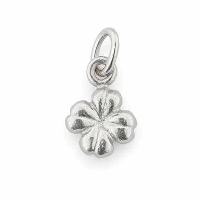 Billede af Vedhæng massiv firkløver,ovalt øsken, dia. 13,0 mm., tyk. 4,5 mm. 14 kt. hvg.