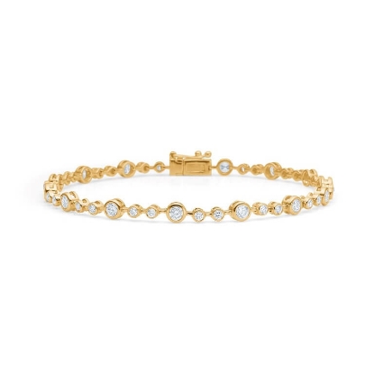 Billede af Mads Z "Endless" armbånd 14 kt. guld m. 1,72 ct. w/si brillant (17,5 cm)