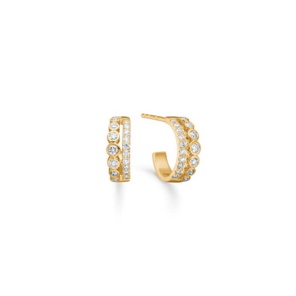 Billede af Mads Z "Diamond Duet" øreringe 14 kt. guld m. 0,33 ct. W.SI brillanter