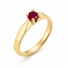 Billede af Ring solitaire  14 kt., 4,00 mm. ægte rubin