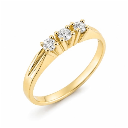Billede af Ring m. syn stene 3*2½ mm 8 kt