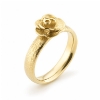 Billede af Ring med blomst 8,5 mm., massiv 925s. forgyldt