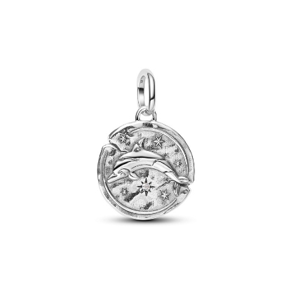 Billede af Pandora Delfin Medaljoncharm sølv m. cz
