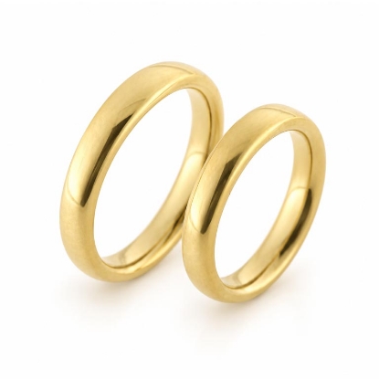 Billede af Vielses & Forlovelses ringe,oval profil 3,1 * 2,0 mm. 925 s. forgyldt (forgyldning vil blive slidt af ved brug !)