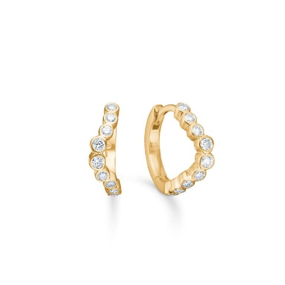 Billede af Mads Z "Freya" øreringe 14 kt. guld m. 0,20 ct. brillanter