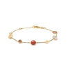 Billede af Mads Z "Coralie" armbånd 14 kt. guld m. koral+månesten (17+2 cm)