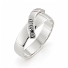 Billede af Ring pynt 3 brill. a  0,02 w/vs 14 kt. hvg. (gl. ring)