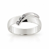 Billede af Ring pynt 3 brill. a  0,02 w/vs 14 kt. hvg. (gl. ring)