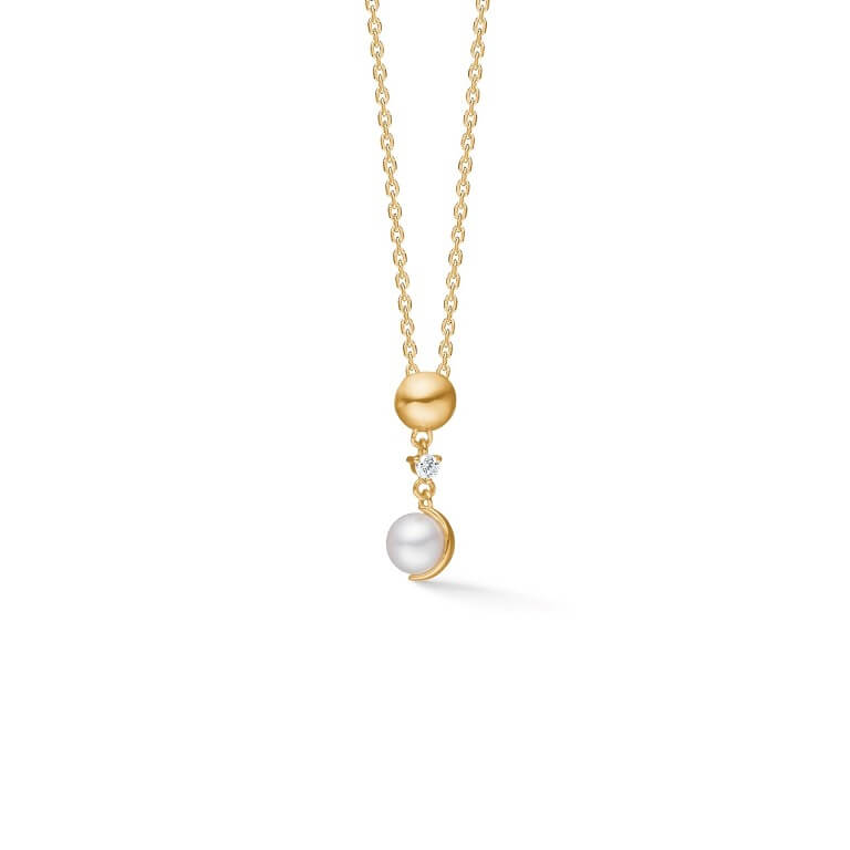 Billede af Mads Z "Moonchild" vedhæng 14 kt. guld m. 0,03 ct. brillanter (ekskl. kæde)