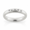 Billede af Ring bølget  5* 0,01 w/vs. i stjernedrys 14 kt. hvg.