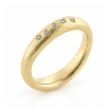 Billede af Ring bølget  5* 0,01 w/vs. i stjernedrys 14 kt.