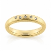 Billede af Ring bølget  5* 0,01 w/vs. i stjernedrys 14 kt.