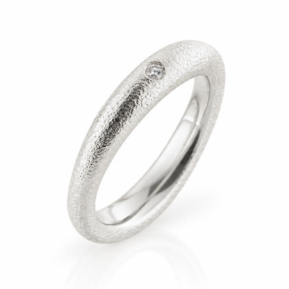 Billede af Ring bølget 1* 0,03 w/vs. 14 kt. hvg.