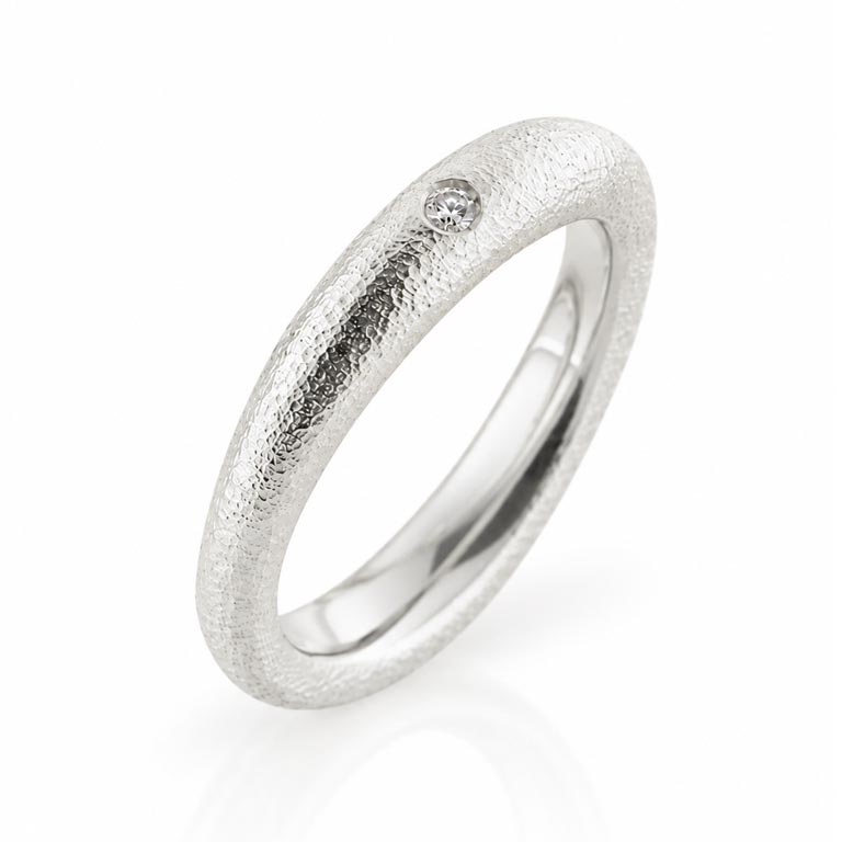 Billede af Ring bølget 1* 0,02 w/vs. 14 kt. hvg.