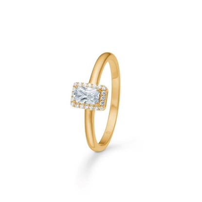 Billede af Mads Z "Astoria" ring 8 kt. guld m. cz (str. 50-60)