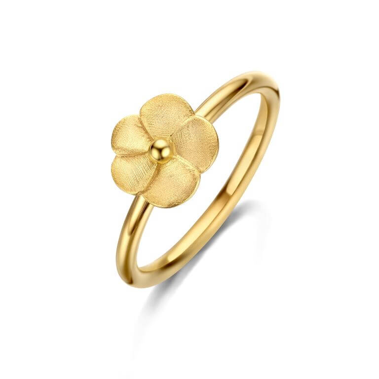 Billede af Spirit Icons Bloom ring forgyldt sølv (str. 48-64)