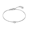 Billede af Spirit Icons Infinity Heart armbånd sølv (17+2 cm)