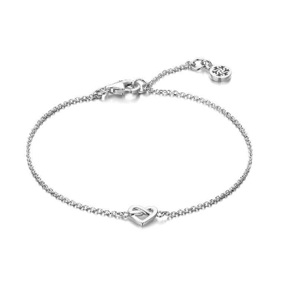 Billede af Spirit Icons Infinity Heart armbånd sølv (17+2 cm)