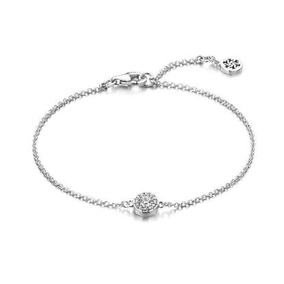 Billede af Spirit Icons Luxury armbånd sølv m. cz (17+2 cm)