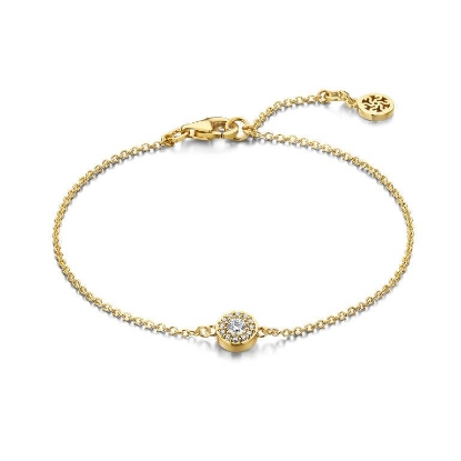 Billede af Spirit Icons Luxury armbånd forgyldt sølv m. cz (17+2 cm)