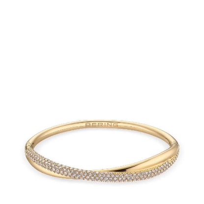 Billede af Bering Arctic Pavé armring forgyldt stål m. cz (170-190mm)