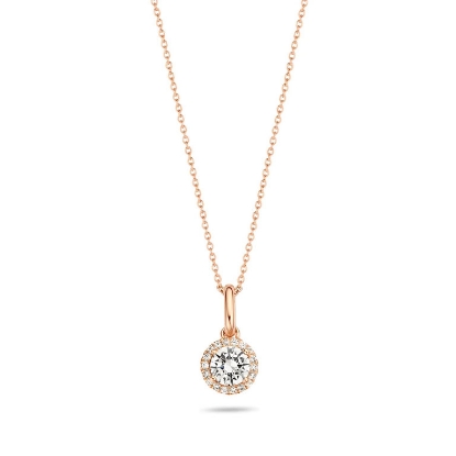 Billede af Spirit Icons Romance halskæde sølvf rosaforgyldt 45 cm syn.zirkonia