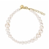 Billede af Aqua Dulce Perlette armbånd forgyldt sølv m. ferskvandsperler (16 + 3 cm)