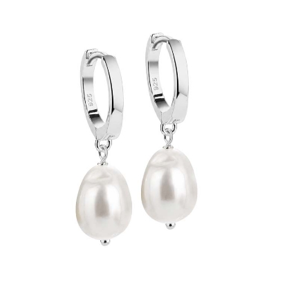Billede af Aqua Dulce Maren Pearl Small øreringe sølv m. fvp