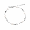 Billede af Aqua Dulce Milena armbånd sølv m. perler (17 + 3 cm)