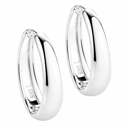 Billede af Aqua Dulce Emma Hoop 25mm øreringe sølv