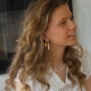 Billede af STINE A ørestik Long Baroque Peach Sorbet sølv forgyldt (1stk)