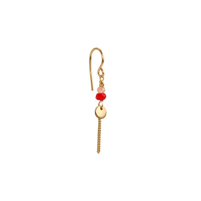Billede af STINE A Miss Paris Mini - Boheme ørering forgyldt sølv m. perler (1 stk.)