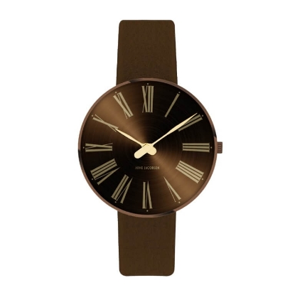 Billede af Arne Jacobsen ur - Roman - Kastanjebrun 34mm