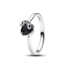 Billede af Pandora Disney The Nightmare Before Christmas Jack Sort Hjerte ring sølv m. krystal (str. 48-60)