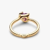 Billede af Pandora Disney The Nightmare Before Christmas Sally Lilla Hjerte ring forgyldt metalblanding m. krystal (str. 48-60)