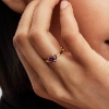 Billede af Pandora Disney The Nightmare Before Christmas Sally Lilla Hjerte ring forgyldt metalblanding m. krystal (str. 48-60)