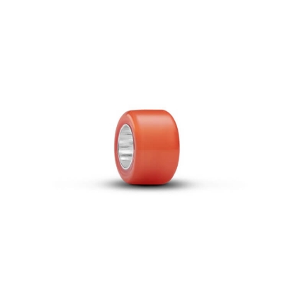 Billede af Pandora Orange Muranoglas minicharm sølv