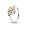 Billede af Pandora Rose Vendbar Medaljon Ring sølv + forgyldt metalblanding m. cz (str. 48-60)