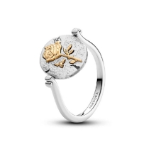 Billede af Pandora Rose Vendbar Medaljon Ring sølv + forgyldt metalblanding m. cz (str. 60)