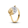 Billede af Pandora Sol & Måne Vendbar Medaljon Ring sølv + forgyldt metalblanding m. cz (str. 48-60)