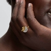 Billede af Pandora Sol & Måne Vendbar Medaljon Ring sølv + forgyldt metalblanding m. cz (str. 48-60)