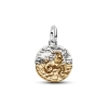 Billede af Pandora Stenbukken Stjernetegn Medaljoncharm sølv/forgyldt metalblanding m. cz (Capricornus)