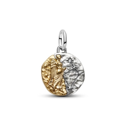 Billede af Pandora Jomfruen Stjernetegn Medaljoncharm sølv/forgyldt metalblanding m. cz (Virgo)