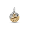 Billede af Pandora Vædderen Stjernetegn Medaljoncharm sølv/forgyldt metalblanding m. cz (Aries)