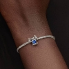 Billede af Pandora Disney Stitch Blåt Hjerte charm sølv m. emalje+krystal