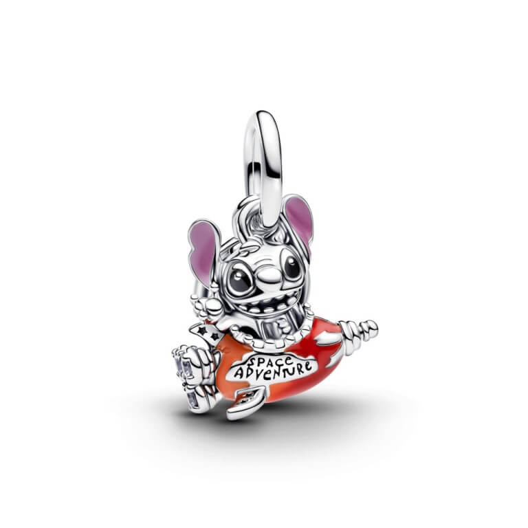 Billede af Pandora Disney Stitch Rumfærge charm sølv m. emalje
