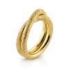 Billede af Ring dobbelt skinne, krydser på top, tråd 2,5 mm. 14 kt.