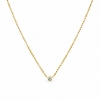Billede af Collie med brill. 0,05 ct. w/vs, rørfatning, rund anker tr. 0,30 mm. 42 cm. 14 kt.
