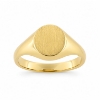 Billede af Ring, Signetring oval plade 11*9,5 mm 14 kt. 