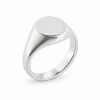 Billede af Ring, Signetring oval plade 11*9,5 mm. 14 kt. hvg.